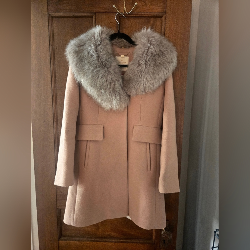 Kate Spade Peacoat with Faux Fur Collar - Picture 4 of 5